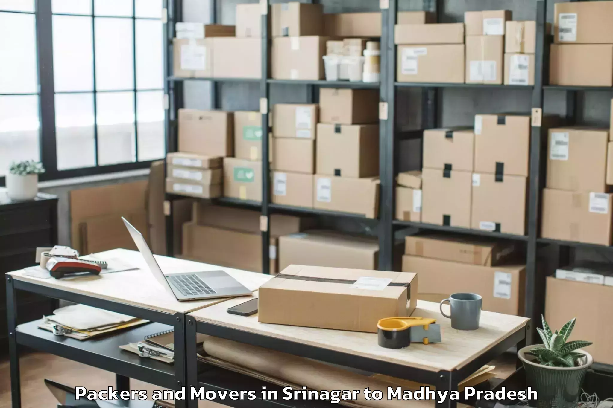 Quality Srinagar to Ghughri Packers And Movers